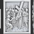 6-VI-STAZIONE-Gesù-asciugato-dalla-Veronica-60-75-9-mm-stl.jpg Way Of The Cross-14 Stations of  Cross  Via Dolorosa Via Crucis