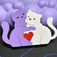 Cats_hugging.png Cute Cat Figurines | Decor | Valentine's Day | Puzzle