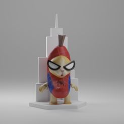 SPIDERCATBANANA.jpg Archivo STL Spidey Banana Cat /hombre araña Mishi Plátano・Design para impresora 3D para descargar
