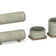 skruze-komplet.png Concrete ring (  betonová skruž) , load for model railroad H0 1/87