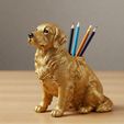 Golden-Retriever-Dog-Pen-Holder.jpeg Golden Retriever Dog Pen Holder