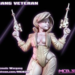 Thumbnail.jpg -Datei Weiblicher Gang-Veteran (einschließlich Varianten) herunterladen • Vorlage für den 3D-Druck, Gaz_Minis