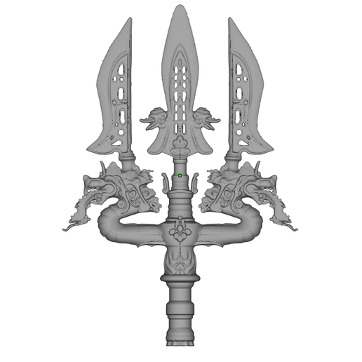 Shuang Long San Cha Ji -01-PNG.png Tridente cinese classico a doppio dragone