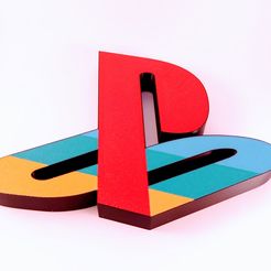 IMG_20230502_222102.jpg Archivo STL Expositor de Playstation y cartel imantado.・Diseño imprimible en 3D para descargar