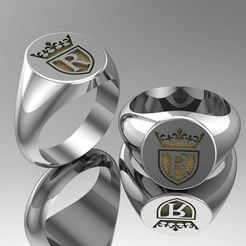 3.jpg STL file rolex logo ring・3D printer model to download