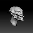 al1.jpg Alien head 3d model for 3d print