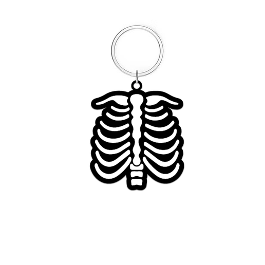 Skeleton Rib Cage Keychain – Halloween Anatomy Accessory
