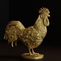 5.png Pollo de pie STL