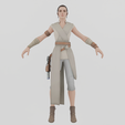 Renders0020.png Rey Skywalker Textured Rigged