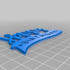 hepibesday_2.png Free STL file happy birthday topper・3D printer model to download