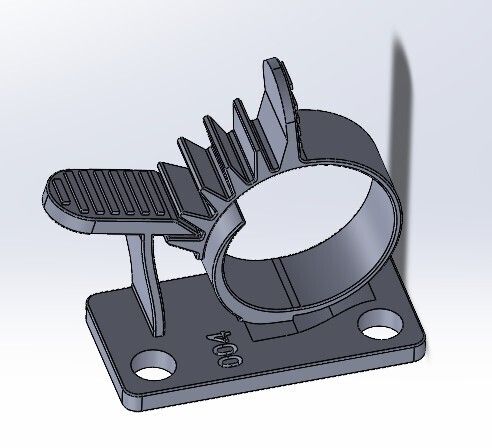 Compliant cable clip - 3D model önizlemesi