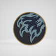Blanc-feral-druid.png STL file Headset emblem: Feral Druid - World of Warcraft・3D printer design to download