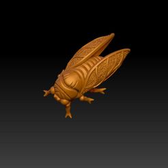 2022-09-14_195934.jpg STL file Golden cicada pendant・3D printer design to download, 3D_Dragon