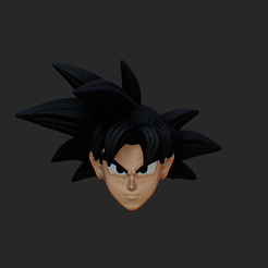 IMG_0102.png Archivo OBJ Escultura de cabeza de Goku para figuras de acción 1/6・Objeto imprimible en 3D para descargar