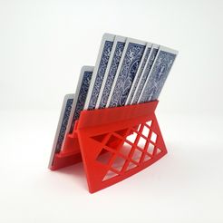 SideSmall.jpg Three Tier Playing Card Holder with Lattice Back