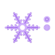 Snowflake Fidget Spinner 1 - Separate Parts.stl Schneeflocken Zappelphilipp