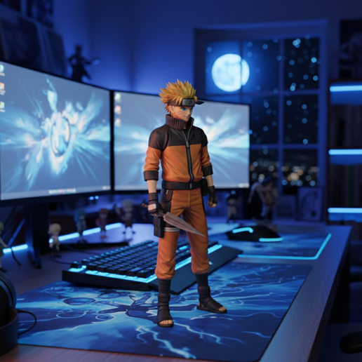 Anime Ninja Warrior 3D Printable STL File | Shinobi Boy Miniature | Tabletop Anime Figure