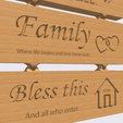 Shapr-Image-2024-02-14-174436.png Home blessing plaque, Farmhouse Wall Decor,  Home Wall Sign THIS IS US, TOGETHER, FAMILY, BLESS THIS HOME, flex joint,