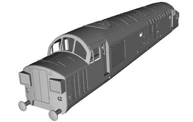 BR class 37 diesel loco First Batch 1/76 scale 3D model