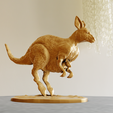 kangaroo-with-calf-running-3.png Kangaroo running with calf stl 3d print stl file