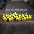 3D_printed_cute_bee_keychain_toy_8.jpg Flexi Cute Bee Keychain Toy