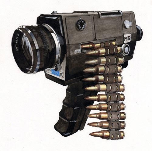 sculpture video camera weapon 3D model