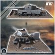 3.jpg Carcasa de tanque Panzer VI Tiger II Ausf. B (torreta Henschel) con sacos de arena y escombros (2) - Alemania Frente Oriental Occidental Normandía Stalingrado Berlín Bulge Segunda Guerra Mundial