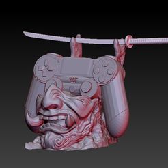 f1.jpg 3D file stand control ps4 samurai・3D print design to download