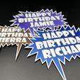 Happy-Birthday-Topper-_-Richard-Sierra-Jamie_Print-in-place-gift-for-friends-and-family-by-coopscust.jpg Happy Birthday Cake Topper for Jamie/Richard/Ryan/Emily/Grandpa/Andy/Mummy