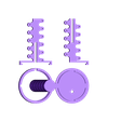 helix_all-left-round.stl Customizable Helix (Helical) Antenna Frame and Winding Template