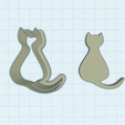 kitty-shape-3-cutter.png Cookie cutter, Polymer Clay Cutter Cat, Kitty, Kitten shape, Set 4PCS