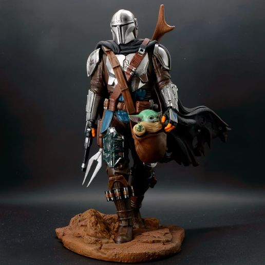 Mandalorian With Baby Yoda 3D model