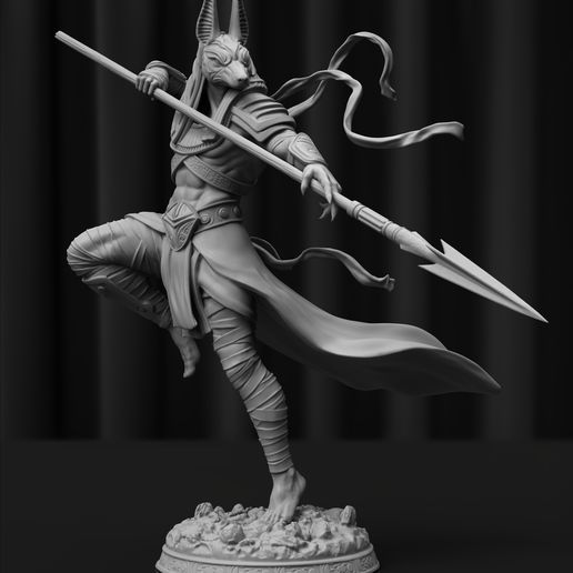 🦸 Anubis God of Death – Egyptian Fantasy Warrior・ STL File for 3D ...