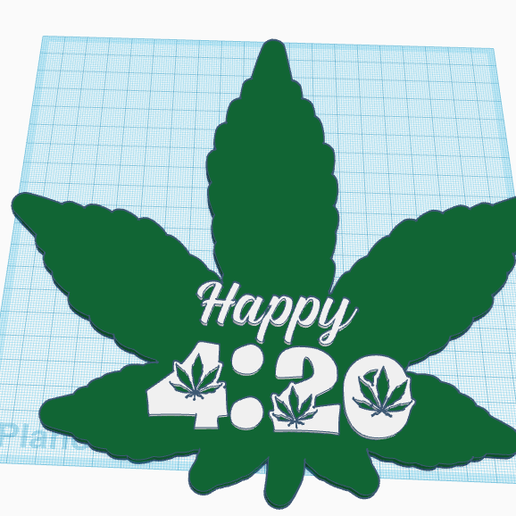 Weed Wall Art 3D model