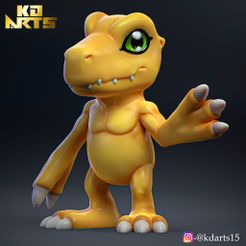 agumon.jpg Archivo STL Fanart de Agumon・Objeto de impresión 3D para descargar
