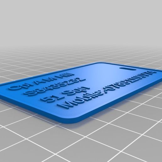 work Luggage Label 3D model
