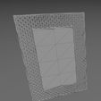 wf1.jpg Moucharabieh rectangular Allah carving relief wall art 3D print model