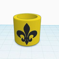WhatsApp-Image-2023-06-01-at-12.17.39-AM.jpeg STL file Classic Canute or Boy Scout scarf knot - with fleur-de-lis・Model to download and 3D print