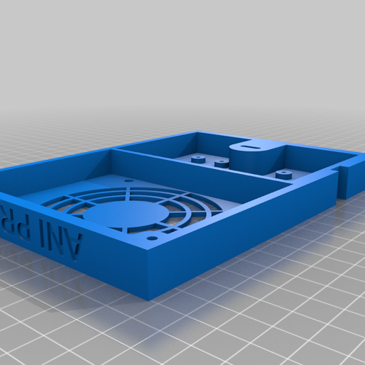 Remix_fan_cover_80_mm.png Remix da caixa superior da ventoinha de 80 mm da placa-mãe Ender 3: adicionar protetor de ventoinha, lugares para 2x LM2596 (dc-dc)