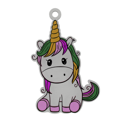 Unicorn Keychain - Unicorn Keychain 3D model