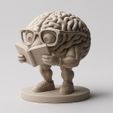 strong_mind.jpeg The Scholar Brain – 3D Printed Brain with Hands & Legs Reading a Book