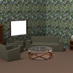 Render.jpg STL-Datei Sofa and Chair・Modell für 3D-Drucker zum Herunterladen