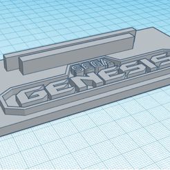 Sega-stand.jpg Fichier STL Présentoir pour jeux Sega Genesis・Design à télécharger et à imprimer en 3D