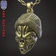 Alien_with_cap_v1_pendant_b2.jpg skull  Pendant jewelry ALien with cap v1