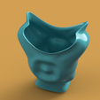 vase307-04-06-07 v1-r0.png King coat vase cup vessel holder v307 for 3d-print or cnc