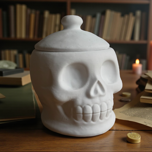 Skull Candy Jar With Lid 3D model