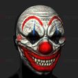 0001c.jpg Zombie Bloody Clown Mask - Scary Halloween Cosplay 3D print model