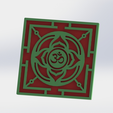 posavasos3.png Oriental or Asian coaster with flower and OHM