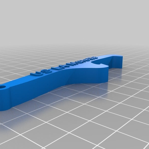 My Customized Bottle opener (with text + hole) - 3D model önizlemesi