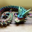 Kristalldrache, bewegliches Flexi-Wackeltier, Druck an Ort und Stelle, Fantasy
